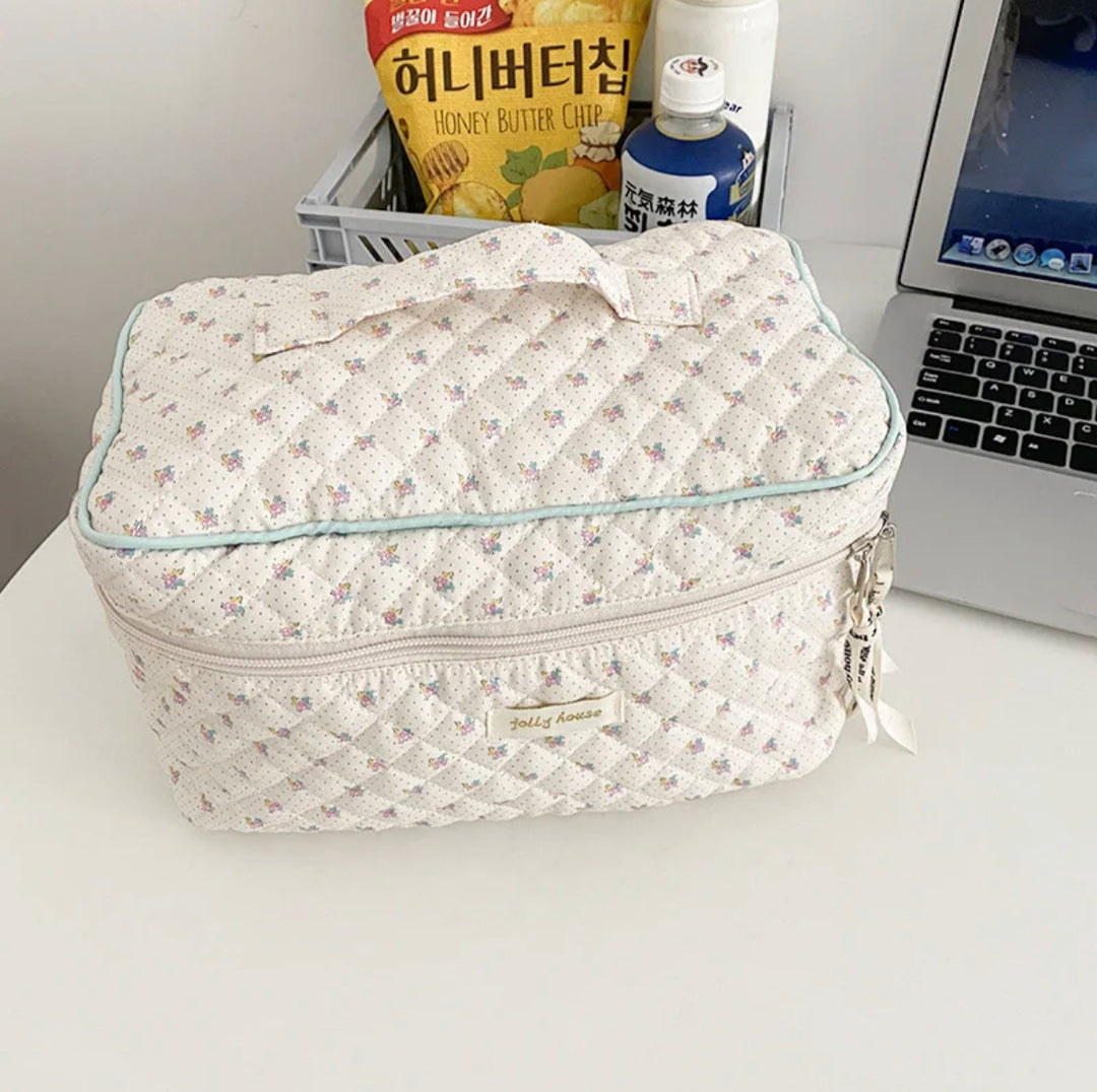 Quilted Makeup Bag