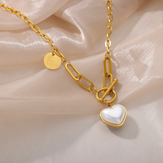 Pearl Heart Necklace