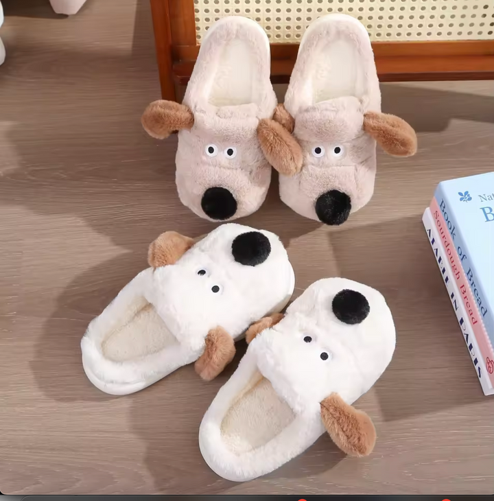 Suprised Puppy Slippers