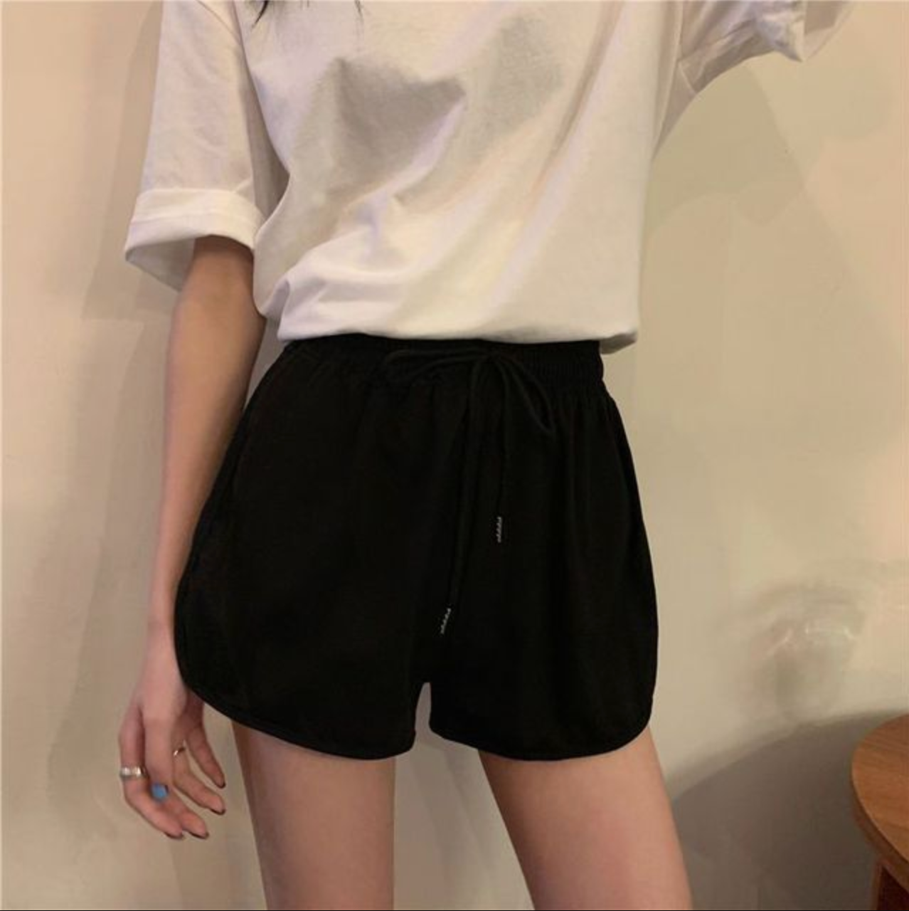 Comfy summer shorts black small | Sun Girl Boutique