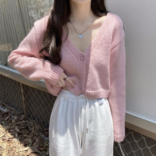 Amara soft pink cardigan | Sun Girl Boutique