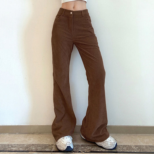 Comfy Brown Corduroy Pants Soft Tall Womens | Sun Girl Boutique