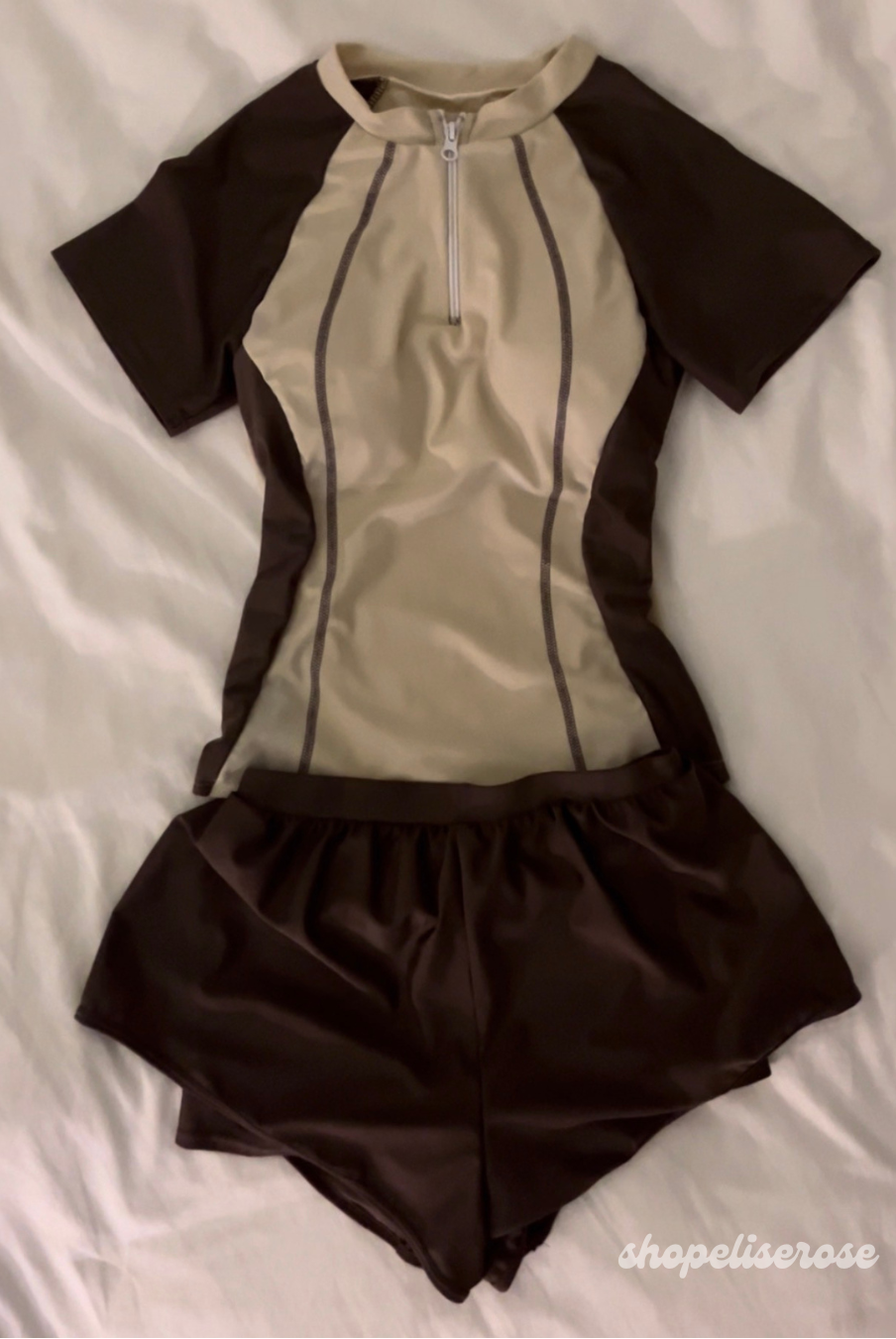 Mocha Swim Tee & Shorts *Releasing July 2026